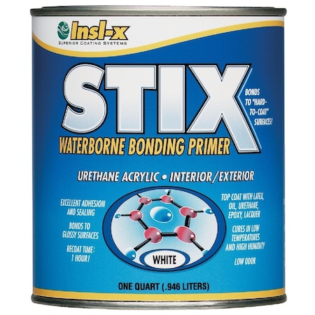 Insl-X Stix Waterborne Low VOC Bonding Primer, White, 1 Qt. SXA110099-04